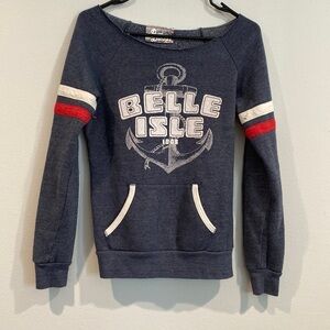 Belle Isle Anchor Wide Shoulder Crew Neck - Pure Detroit - Size Small?